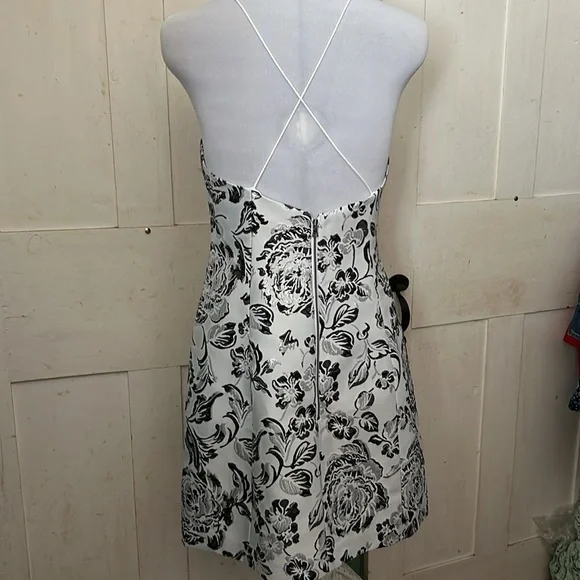 NWT alice+olivia Tayla Dress Sz 4 Silk Brocade Holiday Party semiformal wedding